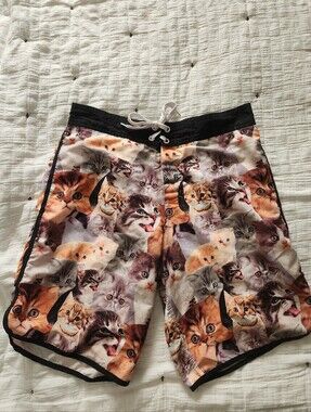 Men's Swim Trunks Cat Print